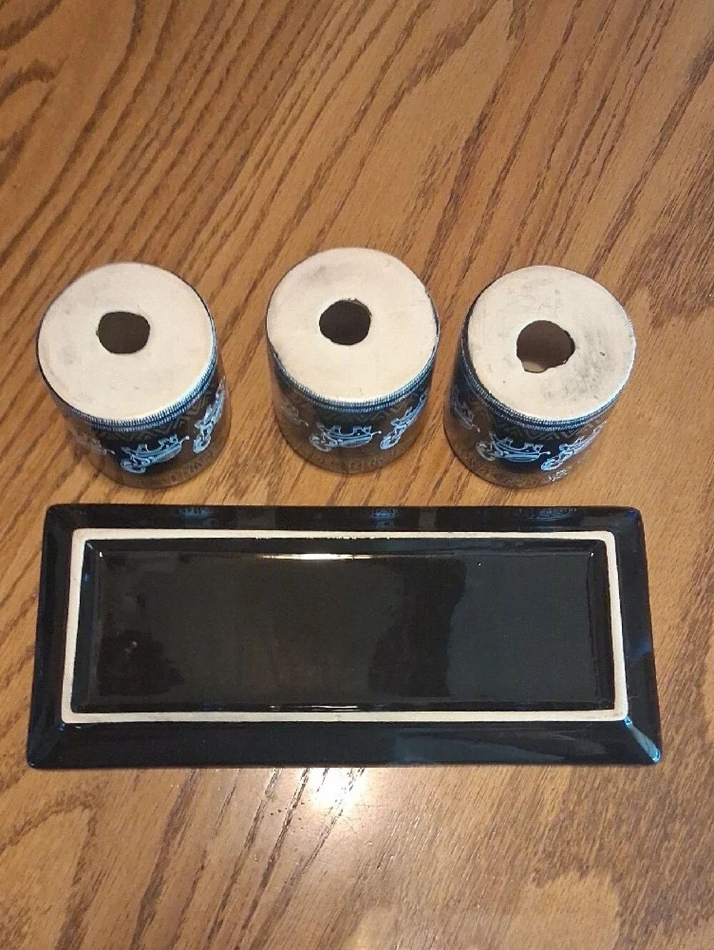 Black Elephant Accent Tea Light Holder Set - 3-Piece